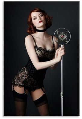 ouweri Emma Stone-Poster, Heimdekoration, Wandkunst, zum Aufhängen, Bild, Druck, Schlafzimmer, dekorative Gemälde, Raum, ästhetisch, 30 x 45 cm