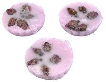 LivuX 3X Duftwachs Rose für Duftlampen 15 g Feiner Rosenduft Hochwertiges Wachs Rund 5 cm Ideal für Aromatherapie und Entspannung 1134