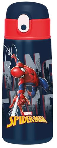 Seven Borraccia Termica Spider-Man, Rossa, 0,46 Litri, Borraccia Scuola e Tempo Libero, Bambino