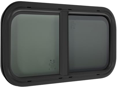 Fenster | Premium Wohnmobil-Fenster | Wetterfest & Einbruchsicher | Schiebefunktion & Moskitonetz | Einfache Installation (2-55mm Wandstärke) | Ideal für Camper