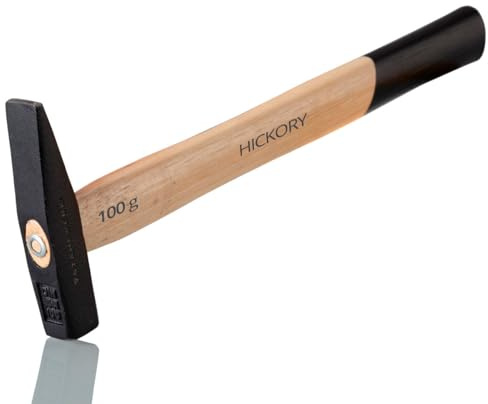 STAHLWERK 3 x Hammer Schlosserhammer 100g robuster Stahlkopf, Griff aus Hickory