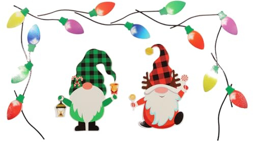 26pcs Christmas Reflective Car Magnets Set Christmas Decorations Magnet Decor Light Bulb Stickers For Refrigerator Bulb Magnets For Car