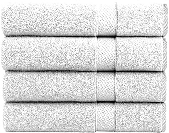 Egeria Diamant Handtücher, 50 x 100 cm, weiches und saugfähiges Handtücher-Set für Bad, Dusche und den täglichen Gebrauch, 4er-Pack, Weiß