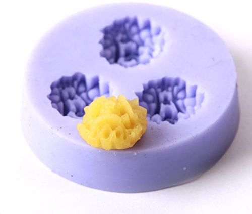 World Of Moulds | Flower Decoration Fondant Icing 3 Cavity Silicone Mould x 5