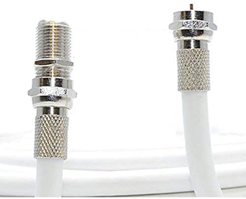 2M White Coax Cable For Virgin Media, Sky TV, Broadband Extension and Tivo & Superhub (2M, WHITE)