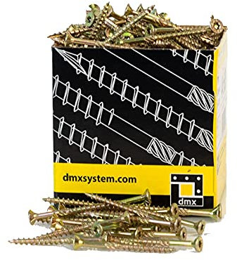 Lot de 200 vis de construction 5 x 40 mm T25 à tête fraisée pour construction en bois
