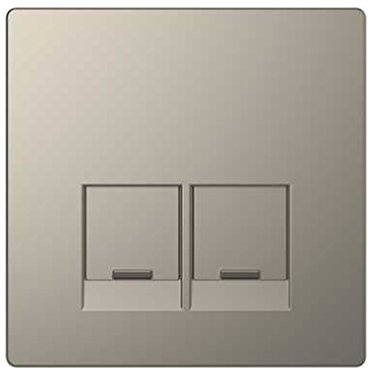 Schneider Electric MTN4572-6050 Double Type Socket Rj45 D-Life Range, Nickel