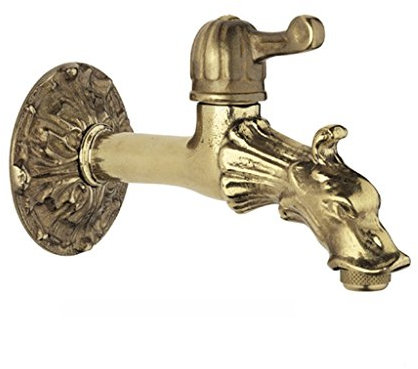 Rubinetto esterno artistico drago ottone per fontana giardino leva più rosone