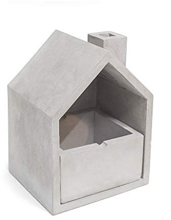 balvi Aschenbecher Home Farbe Grau Mit herausnehmbarem Schubfach Zement