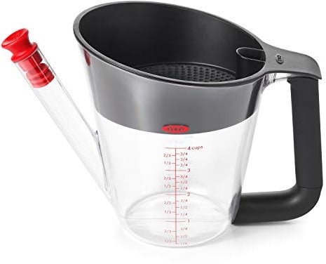 OXO Good Grips - Jarra quita grasa para salsas, 1 L de capacidad
