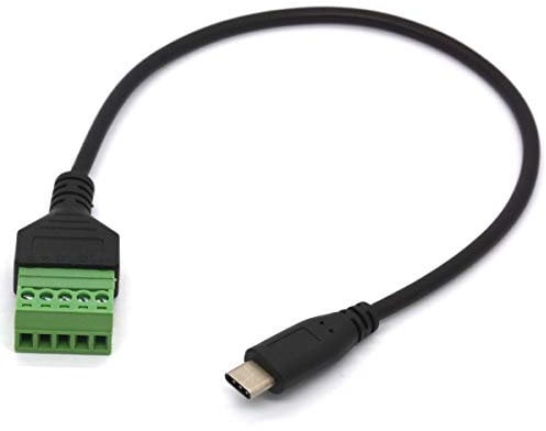 OpenII USB C Kabel ohne Löten, Typ C Stecker auf 5-poliges Schraubterminal, festes Schraubenverlängerungskabel