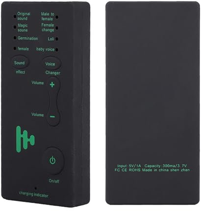 Carte Son Portable Mini Changeur De Voix, 4 Effets Sonores + 4 Changeur De Voix Changeur De Son Audio Stéréo pour Wechat, Live Et Chanter