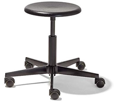 Richard Lampert Drehhocker, Bürohocker Mr. Round Sitz Eiche schwarz lackiert