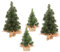 Jylucky 4 Pack Tisch-Mini-Weihnachtsbaum, 20 cm / 30 cm Künstlicher Weihnachtsbaum Miniatur-Kiefer Weihnachtsbaum mit Leinenbasis Perfekt für Weihnachtsdekorationen, Haus, Küche, Esstisch