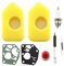 MCHNIC 2x Luftfilter und Membran Reglerfeder Feder Zündkerze für Briggs & Stratton Quattro Motoren 3,5–4,5 PS, Q 45 Classic Sprint 450 500 550 Series 698369 795083 694394 692211 691859