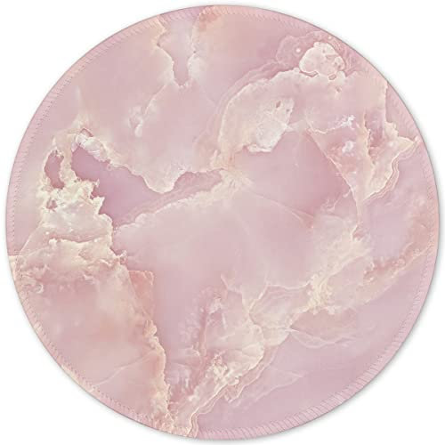 ITNRSIIET Tappetino per Mouse con Base in Gomma Antiscivolo, Bordi cuciti resistenti, Scorrimento Facile, Resistente agli Schizzi, Pratica e Facile da Pulire, Marmorizzazione rosa pallido
