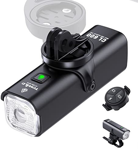 TOWILD CL600/CL900 Luz Bicicleta, 600/900 Lúmenes Inteligente Luces Delantera Bicicleta LED para Desplazamiento, Recargable Impermeable IPX6 para Conducción Nocturna, 2000/2600 mAh