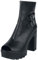 Black Premium by EMP Damen schwarze Peeptoe Stiefelette mit Reißverschluss EU41