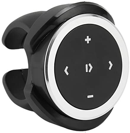 Mando a Distancia Inalámbrico BT para Coche, Botón de Medios Inteligentes, Receptor de Mando a Distancia del Volante, Controlador de Audio BT Inalámbrico con Soporte, para iOS
