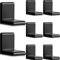 8 Pcs 1.5 Inch Bed Frame End Caps - Rubber Angle Iron Caps L Shape Cover Feet - Black Corner Guard Anti Slip Furniture Leg Protectors for Metal Leg Shelf Home
