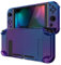 eXtremeRate PlayVital Cover Custodia Protettiva per Nintendo Switch Joycon Console,Copertura Rigida Case Separabile per NS Switch Controller Console-Trasparente Blu Viola