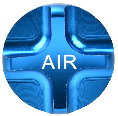 Akozon Aluminiumlegierung Fahrrad, Gabel Vorne Chasing God Federung Schulterabdeckung Luftdichtes Ventil Fahrradzubehör (Blau)