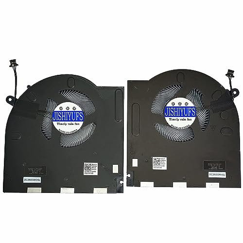 JISHIYUFS remplacement nouveau CPU+GPU ventilateur de refroidissement pour Dell Alienware M17 R3 M17 R4 P45E 0H5TYJ 0CNV63 FM7J FM7H DC28000ROSL EG50061S1-1C010-S9A DC28000RNS EG50061S1-C060-S9A DC12V