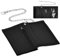 volumoon Geldbeutel Kinder, RFID Slim Geldbeutel, Segeltuch Sport Portmonee, Portmonee Kinder mit Kette Clip Reißverschluss,Herren Dreifache Geldtasche für Münztasche Kartenhalter Geschenke. (Schwarz)