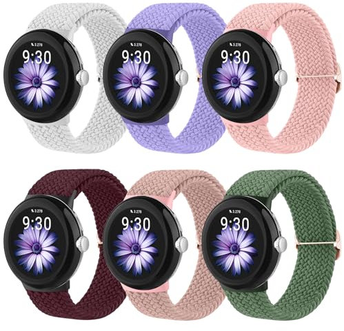 AOKOEE Nylon Geflochtenes Armband Kompatibel Mit Google Pixel Watch 2/1 - Einstellbar Für Frauen Und Männer