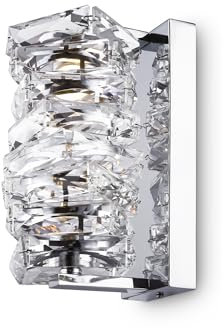 Moderne Art Deco Wandleuchte aus verchromtem Glas, spiralförmig, IP 20, AC 220-240, 1 Leuchtmittel (nicht inkl.) 6 W, LED, 3000 K, für Wohnzimmer, Küche, Schlafzimmer, Esszimmer, Zimmer, Büro;