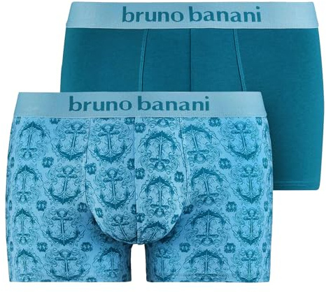 Bruno Banani Herren 2er Pack Pant/Nautics Retroshorts, Blau/Petrol, S EU