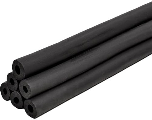 Rohrisolierungsschaumrohr Innendurchmesser 6mm 13mm 20mm 25mm 32mm 48mm 60mm Hochdichte Wasserrohr Isolierungsabdeckung Flexible Rohrisolierung für Gasleitungen im Freien Schwarz ( Color : T 15mm , Si