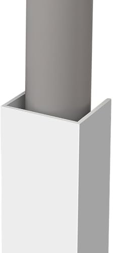 Pvc Pipe Hiders for Wall, 20 24 29 37 47 Inches Long Water Pipes Covering/Under Sink Pipework Enclosure/Kitchen Bathroom Ducting Concealer Shield White, Square Channel Cables Boxing Raceway (Size :