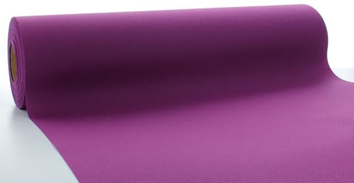 Sovie HORECA Tischläufer Amethyst/Aubergine aus Linclass® Airlaid 40 cm x 24 m, 1 Stück, perforiert alle 120 cm – Eleganter und praktischer Tischläufer für Gastronomie und besondere Anlässe