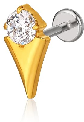 limerencia 18G Piercing Tragus, Piercing Lèvre Titane Médical avec Tiges 6mm 8mm 10mm, Piercing Hélix Hypoallergénique Oreille, Labret Stud pour Nombril Langue Sourcil Lèvre Septum Nez.