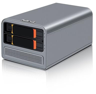 PeeliCeeli NAS 2 Bay Core i3 N305 Mini PC, Network Storage Server, 12th Gen Octa-Core CPU, 8GB DDR5 RAM M.2 NVME 256GB SSD, 2 × i226V 2.5Gb Port, SPK/MIC, 3-in-1 2Bay NAS Computer
