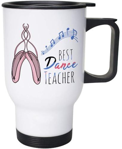 Azeeda 400ml 'Best Dance Teacher' Reusable Coffee/Travel Mug (MG00076372)