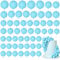 Bouiexye 75Pc Light Blue Cake Decoration Set: Foam Balls, Mini Balloons, Cake Picks - Perfect for Birthday, Wedding Parties