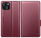 CASBST for iPhone 15 Case, Kickstand Flip Leather Wallet Book Case with Card Slots Shockproof Magnetic Closure Protective Phone Case Cover Compatible with iPhone 15 - Wine Red