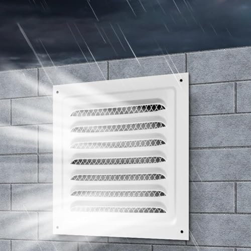 Cubierta de rejilla de ventilación cuadrada de metal con rejilla de ventilación de malla (400 x 400 mm)