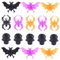 CORHAD 60St Halloween Ring Fledermaus Spinne Schädel Halloween-Streich-Requisite Halloween Cupcake Topper Dekor halloween halloween assecoires Musterring Festgeschenke Colorful