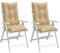 Kangmusi Hochlehner-Auflagen 2 STK. Melange Beige 120x50x7 cm Stoff,4002355kangmusi