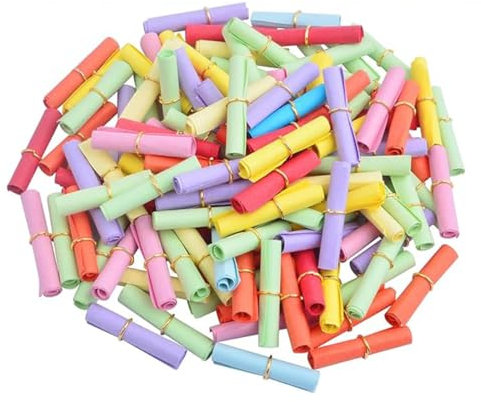 MEXRUMI 80 Pièces De Tickets De Tombola, Tickets De Tombola Multicolores, Tickets À Étiqueter Soi-Même, Petits Papiers Colorés À Étiqueter, Tickets De Tombola Vides, Pour Anniversaire D'Enfant