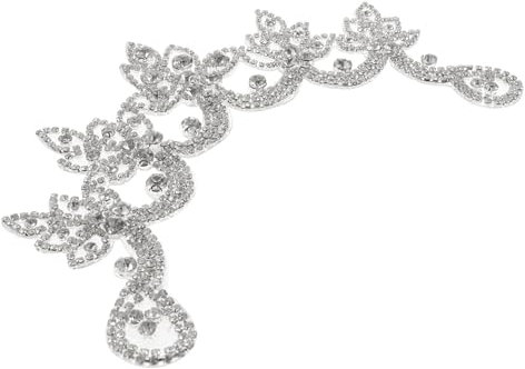 PHENOFICE Glitzernde Strass Schuhblume Applikation Mit Bügelkleber Diy Patch Für Kleidung Und Schuhe Robuste Glitter Aufbügler Zum Verschönern Von Jeans Taschen Garment Patches Langlebiges d