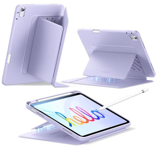 ESR Cover per iPad (A16) 11 Generazione, iPad di 11a/10a Gen (2025/2022), Custodia con Supporto Verticale, Angolazioni Multiple, Ultra Stabile con Supporto per Pencil, Serie Ibrida Flip, Violette