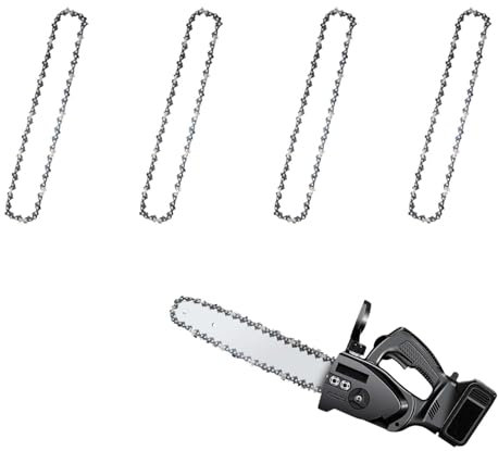4 pezzi catene per motosega,catena della sega,Catena Motosega,Mini Catena Motosega,Mini Catena Motosega 8 Pollici,Catene per Sega da Mini Motosega,Adatto per il taglio di legna,alberi da giardino,ecc