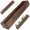 Caja de macetas de madera rústica, 19.7x4x2.8 pulgadas, maceta de flores suculentas rectangulares para decoración interior y exterior