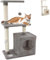 Beltom® Tiragraffi per Gatti 85 cm. Parco Gioco Giochi GRAFFIATOIO SISAL Cuccia Albero Gatti Tira Graffi Palestra - Grigio