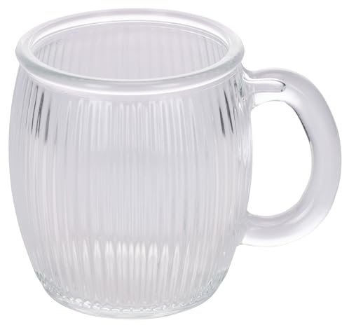 Villa d'Este Home Tivoli 1996 Set 2 Tazza 350 ml in vetro, superficie lavorata con righe verticali