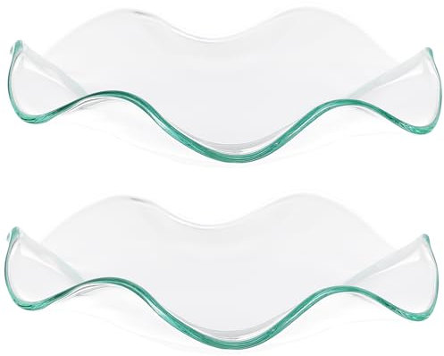 MUCKLILY 2Pièces Plat de Verre pour Compatible avec Diffuseurs Lampes Aromathérapie Réutilisable Étanche Parfait pour Diffusion